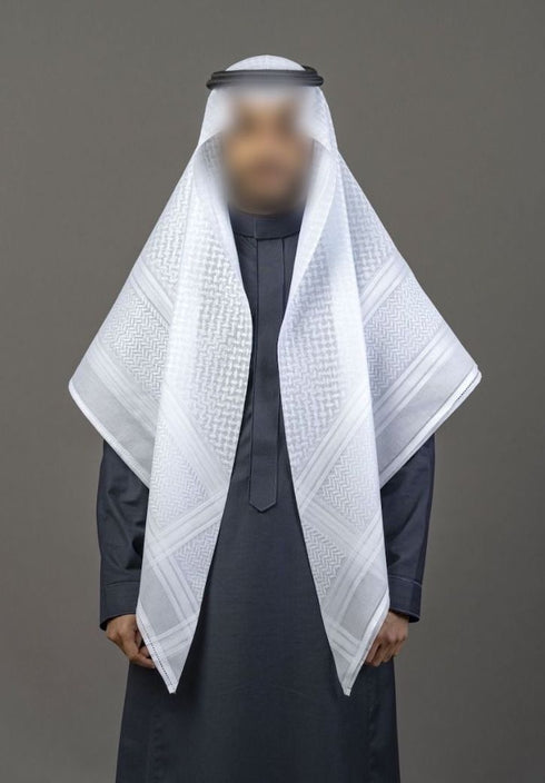 Shemagh White 100% English Cotton